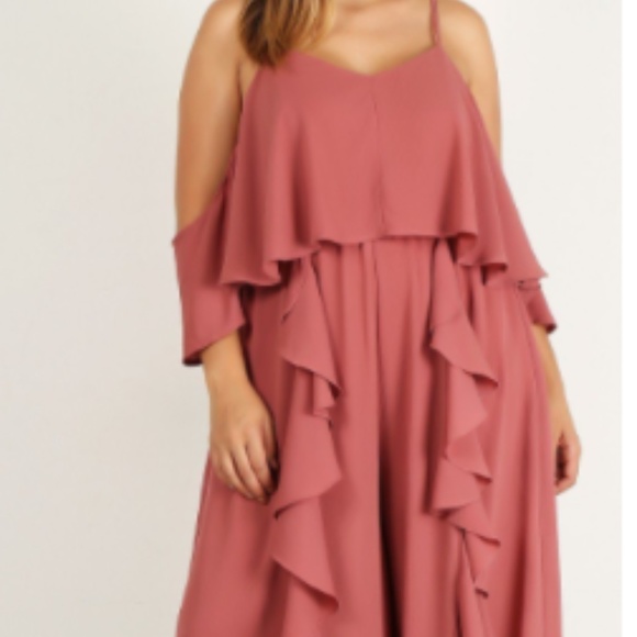 Plus Size Solid Wide Leg Jumpsuit - Picture 3 of 4